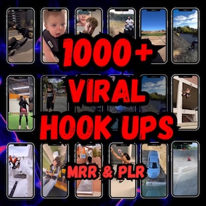 1000+ Viral Hook Videos Bundle, TikTok Reels, Shorts (PLR, MRR) (Digital Download)