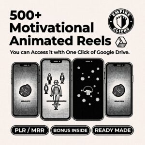 500+ Viral Motivational Reels: Faceless Content, MRR + PLR License (Digital Download