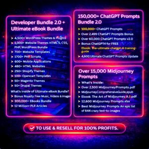 75 Million Digital Products Bundle | MRR PLR Resell Rights (Canva Templates, Ebooks)