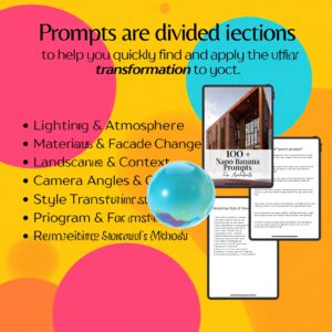 Nano Banana Prompts For Architects, Architecture AI Prompts, Rendering AI Prompts, Architecture Templates PDF