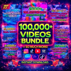 100,000+ Viral Reels Bundle PLR MRR, AI Animated Content, Viral reels, TikTok, Instagram, YouTube